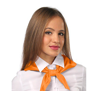 Платок Фантазия из шелка расцвечивания 60х60, однотонный